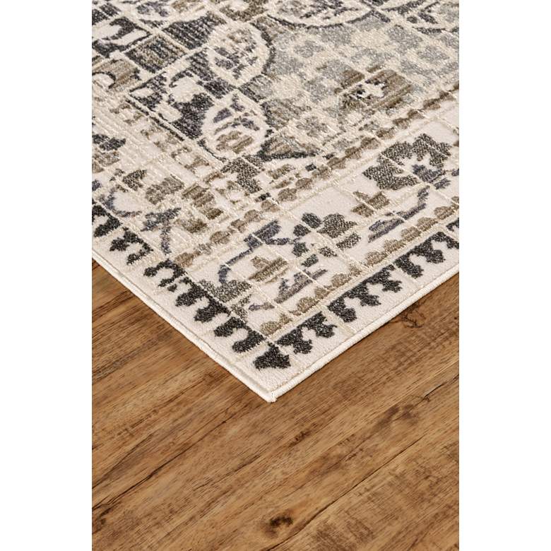 Image 3 Kano 8643874 5'3"x7'6" Gray Ivory Geometric Floral Area R more views