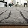 Kano Abstract Indoor Gray Area Rug 39LIF 6'-7" x 9'-6"