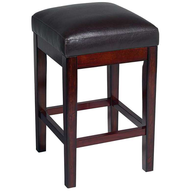 Image 1 Kano Backless 24" High Faux Leather Counter Stool