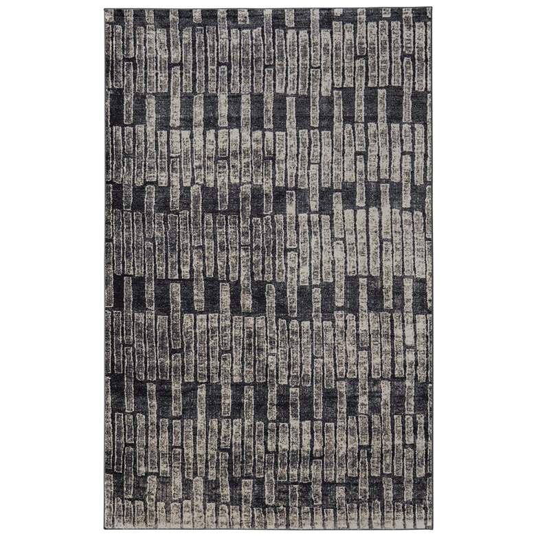 Image 1 Kano Geometric Indoor Gray Area Rug 39LKF 5'-3" x 7'-6"