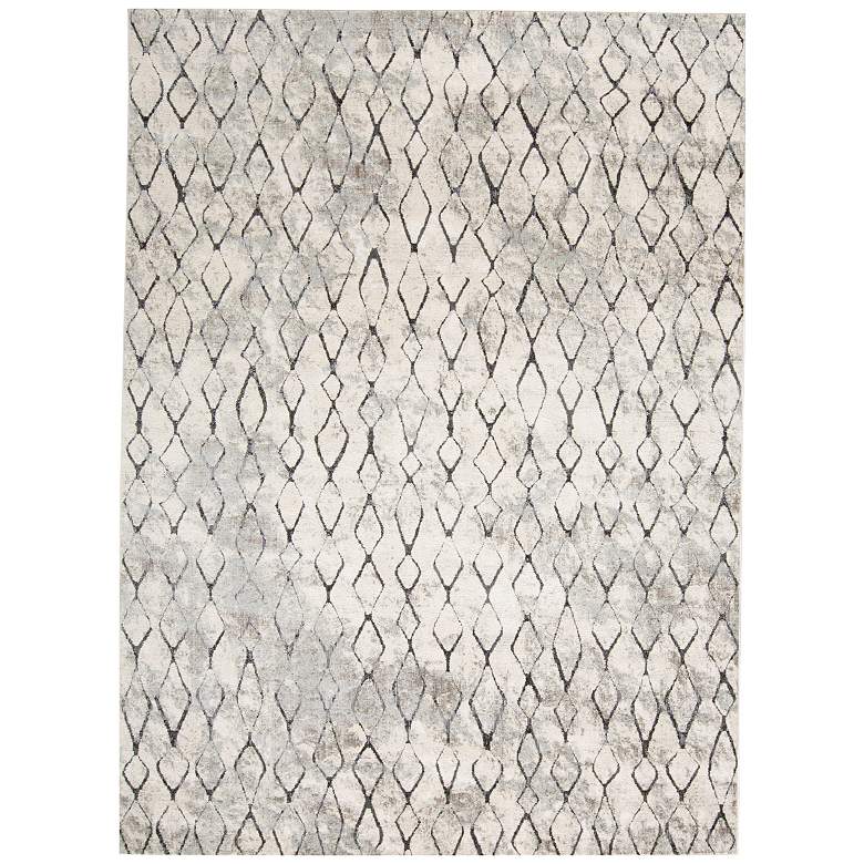 Image 1 Kano Transitional Diamond Soft Indoor Ivory Area Rug 3872F