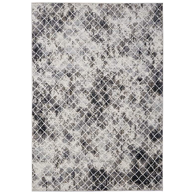 Image 1 Kano Transitional Diamond Soft Indoor Ivory Area Rug 3873F