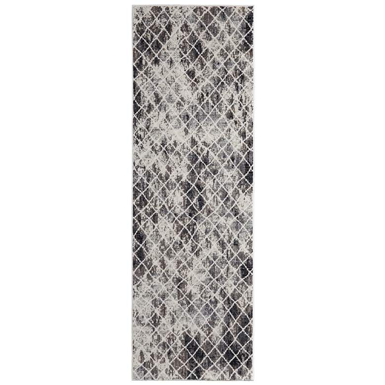 Image 1 Kano Transitional Diamond Soft Indoor Ivory Area Rug 3873F