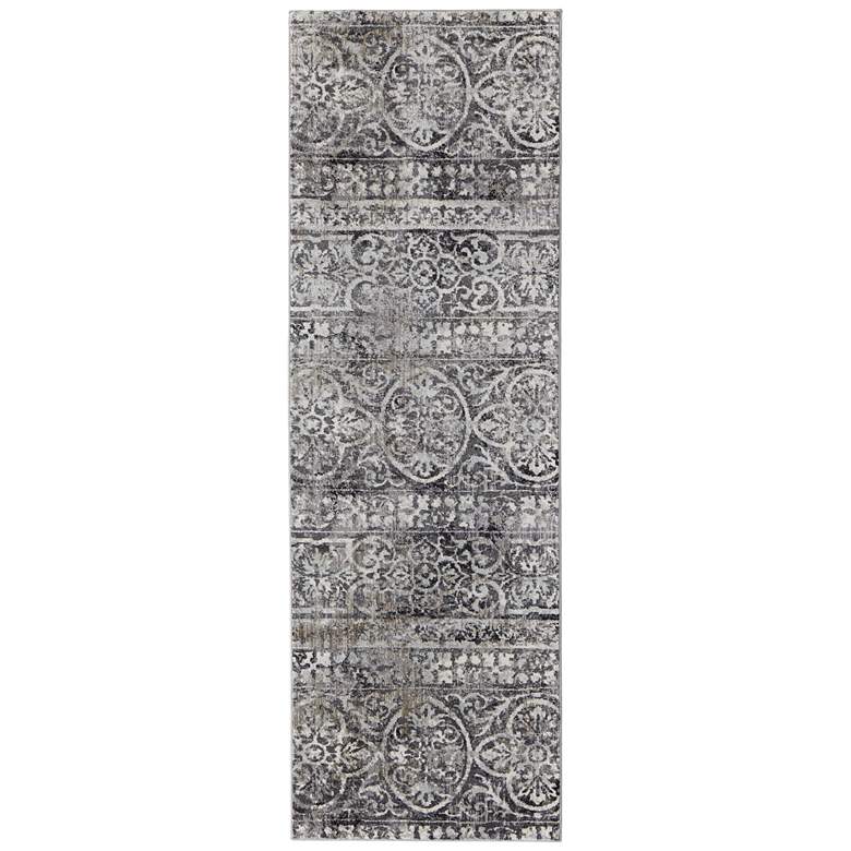 Image 1 Kano Transitional Distressed Soft Indoor Gray Area Rug 3871F