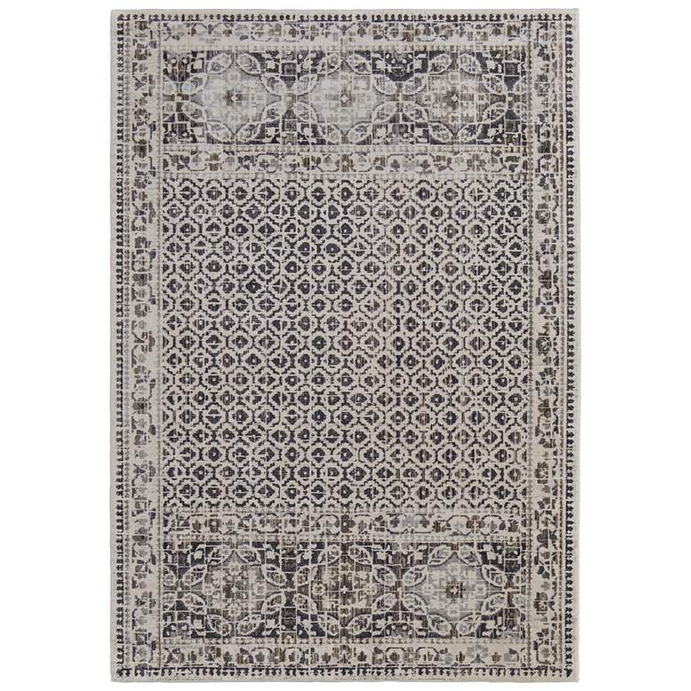 Image 1 Kano Transitional Distressed Soft Indoor Ivory Area Rug 3874F