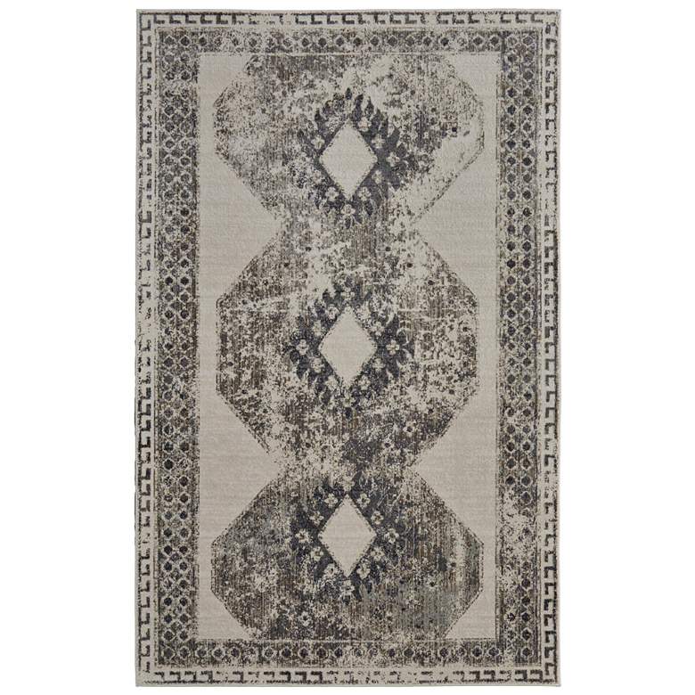 Image 1 Kano Transitional Distressed Soft Indoor Ivory Area Rug 39LJF