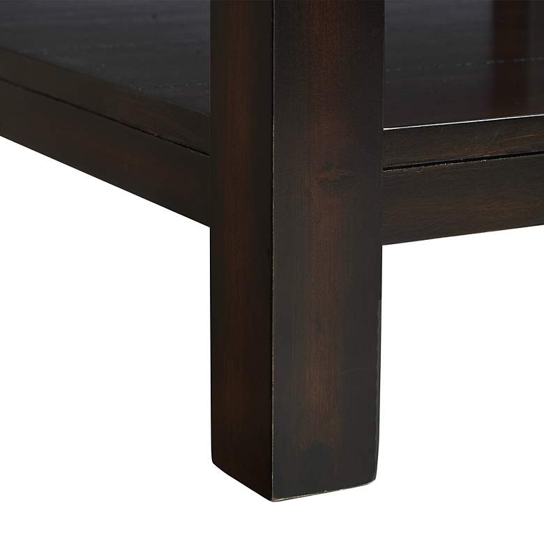 Image 2 Kansas 22" Wide Marble and Espresso Square End Table more views