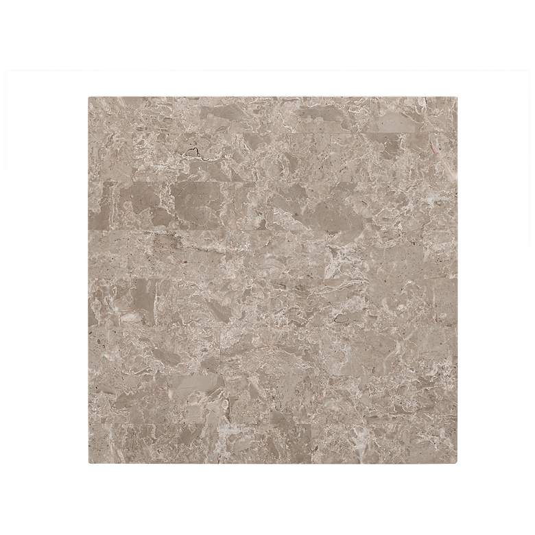 Image 3 Kansas 22" Wide Marble and Espresso Square End Table more views