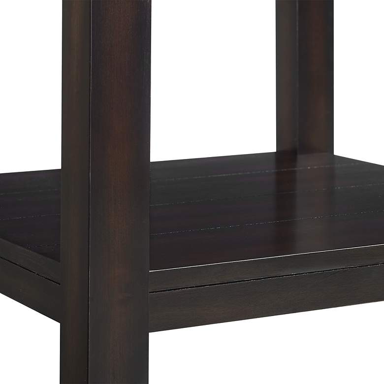 Image 4 Kansas 22" Wide Marble and Espresso Square End Table more views