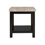 6_Kansas 22" Wide Marble and Espresso Square End Table more views