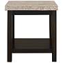 7_Kansas 22" Wide Marble and Espresso Square End Table more views