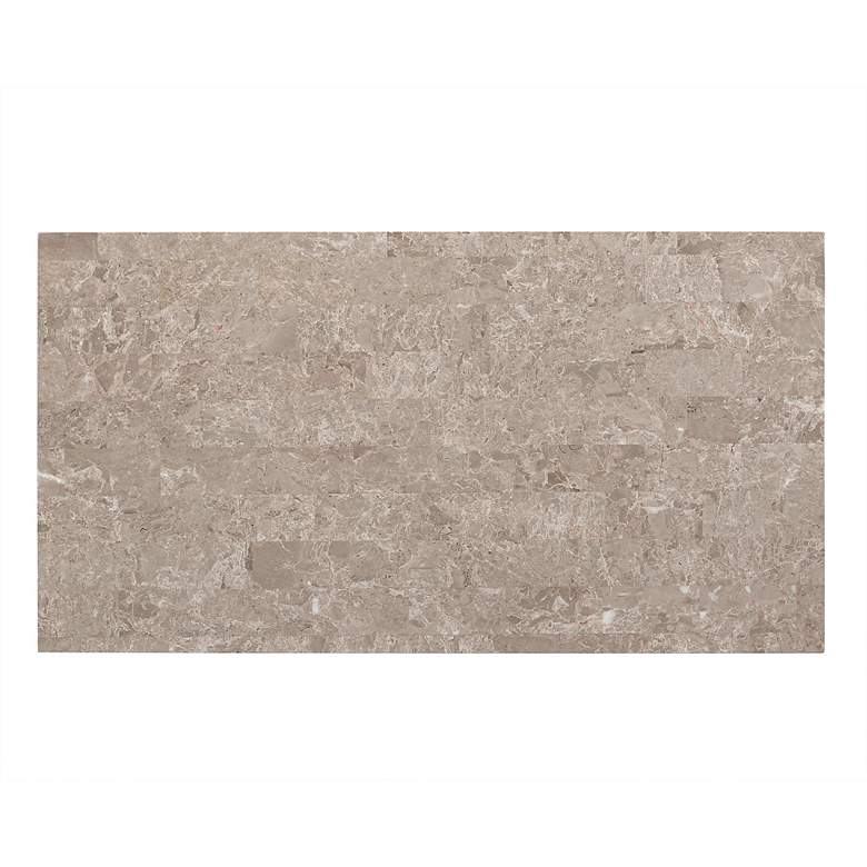 Image 2 Kansas 48"W Marble and Espresso Brown Rectangle Coffee Table more views