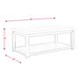 7_Kansas 48"W Marble and Espresso Brown Rectangle Coffee Table more views