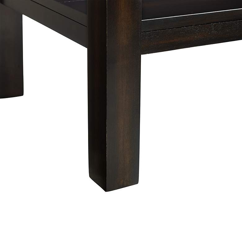 Image 3 Kansas 48" Wide Marble and Espresso Rectangle Sofa Table more views