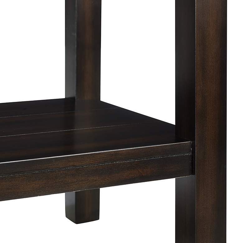 Image 4 Kansas 48" Wide Marble and Espresso Rectangle Sofa Table more views
