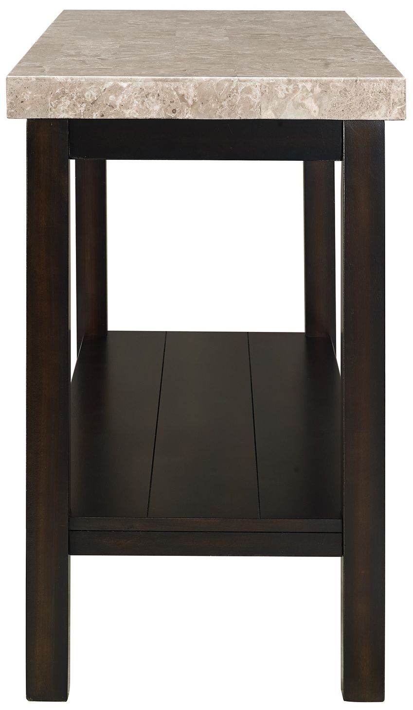 Image 6 Kansas 48" Wide Marble and Espresso Rectangle Sofa Table more views