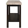 6_Kansas 48" Wide Marble and Espresso Rectangle Sofa Table more views