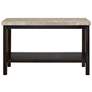 7_Kansas 48" Wide Marble and Espresso Rectangle Sofa Table more views