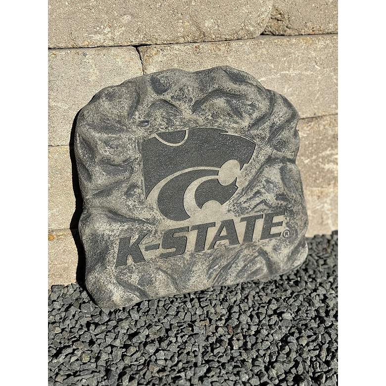 Image 1 Kansas State Powercat 11"H Trevia Graystone Stepping Stone