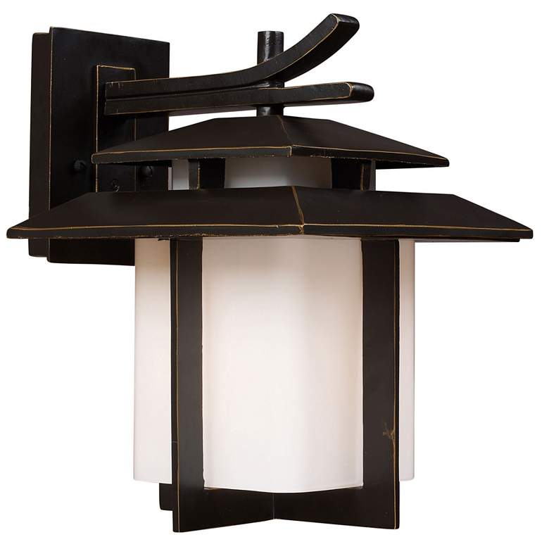Image 1 Kanso 13" High 1-Light Outdoor Sconce - Aged Bronze