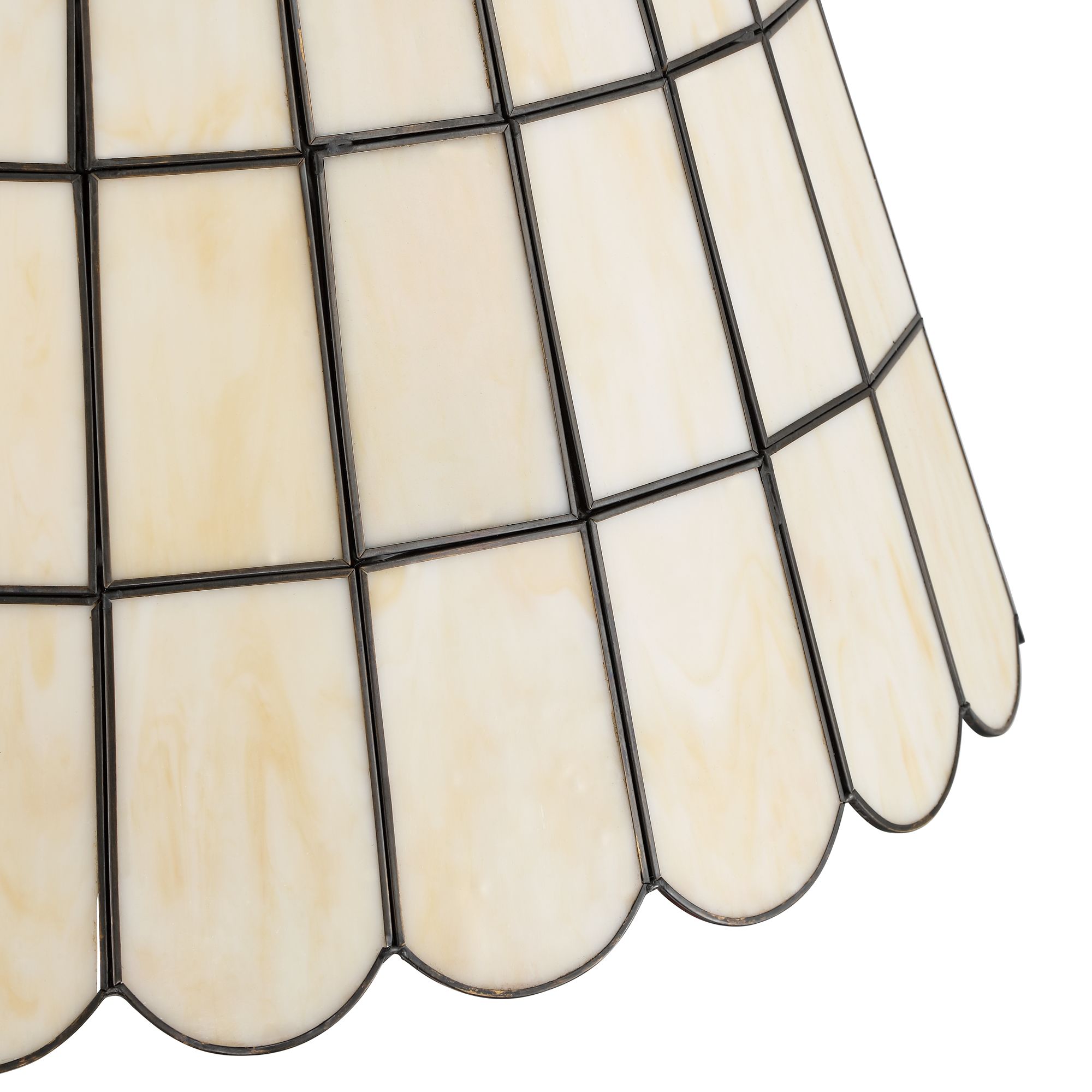 Image 4 Kapis 22 1/2" Wide Black Tiffany-Style Art Glass 4-Light Chandelier more views