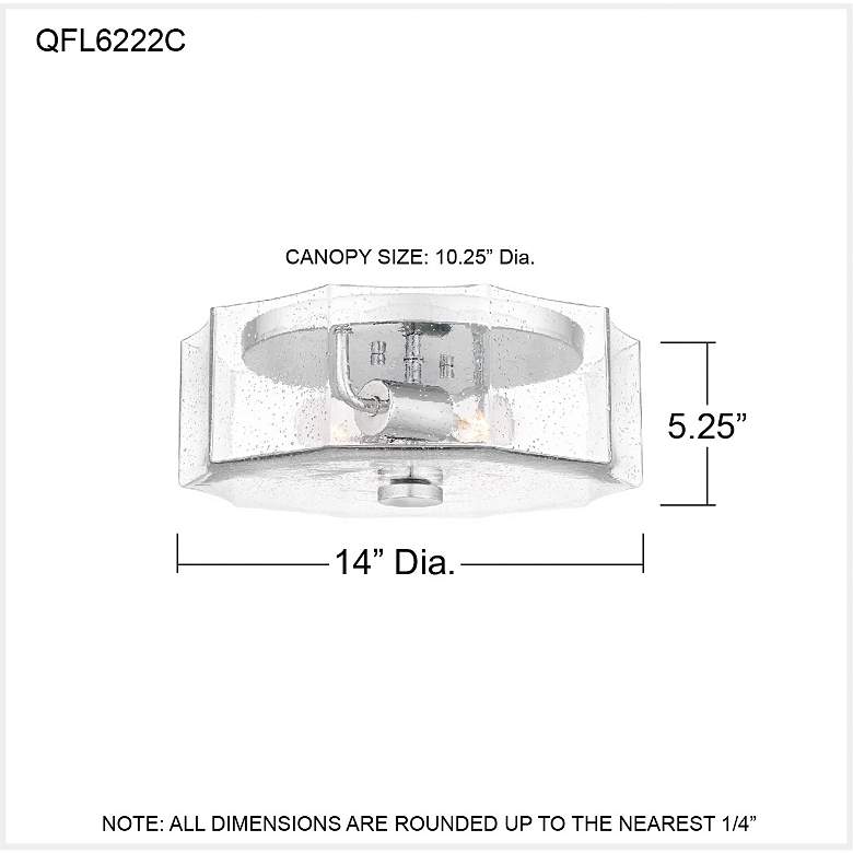 Image 6 Kaplan 2-Light Polished Chrome Flush Mount Light more views