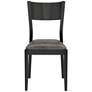 Kapok Gray Faux Leather Dining Chairs Set of 2
