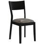 Kapok Gray Faux Leather Dining Chairs Set of 2