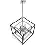 2_Kappa 22" Wide 6 Light Polished Chrome and Matte Black Pendant