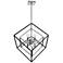 Kappa 22" Wide 6 Light Polished Chrome and Matte Black Pendant