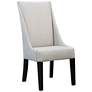 1_Kappa Light Grey and Black Hardwood Frame Tweed Upholstered Dining Chair