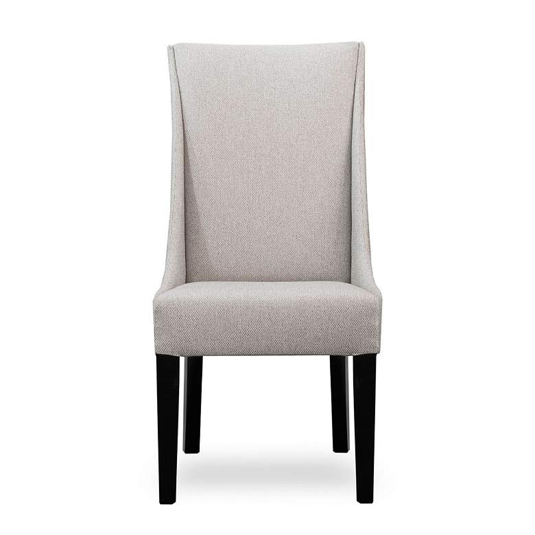 Image 3 Kappa Light Grey and Black Hardwood Frame Tweed Upholstered Dining Chair more views