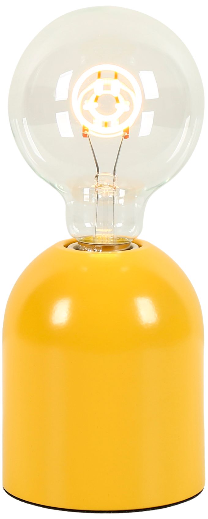 Kapsis Modern Yellow 9.1" Accent Table Lamp LED with Smiley Face Detail