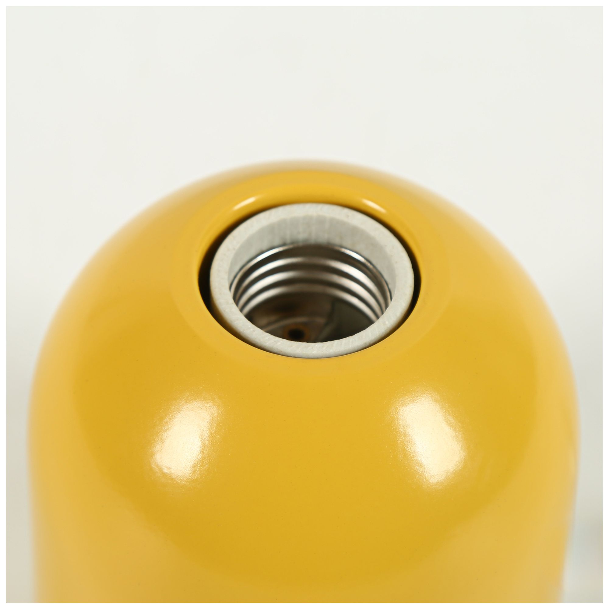 Image 4 Kapsis Modern Yellow 9.1" Accent Table Lamp LED with Smiley Face Detail more views