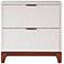 Kara 24" Wide Ivory Wood 2-Drawer Nightstand