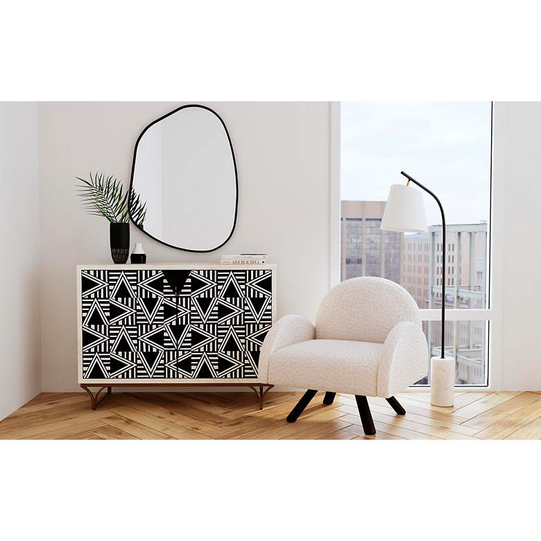 Image 5 Karaniya Black 30" x 40" Asymmetrical Wall Mirror more views