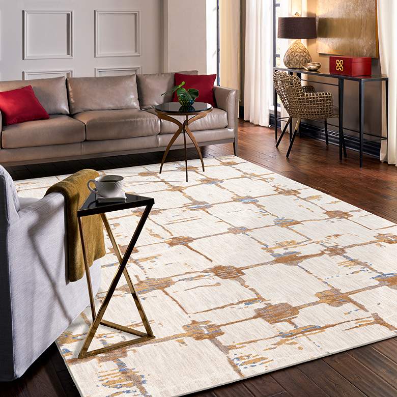Image 1 Karastan Artisan 91678 5'3"x7'10" Mirage Brush Gold Area