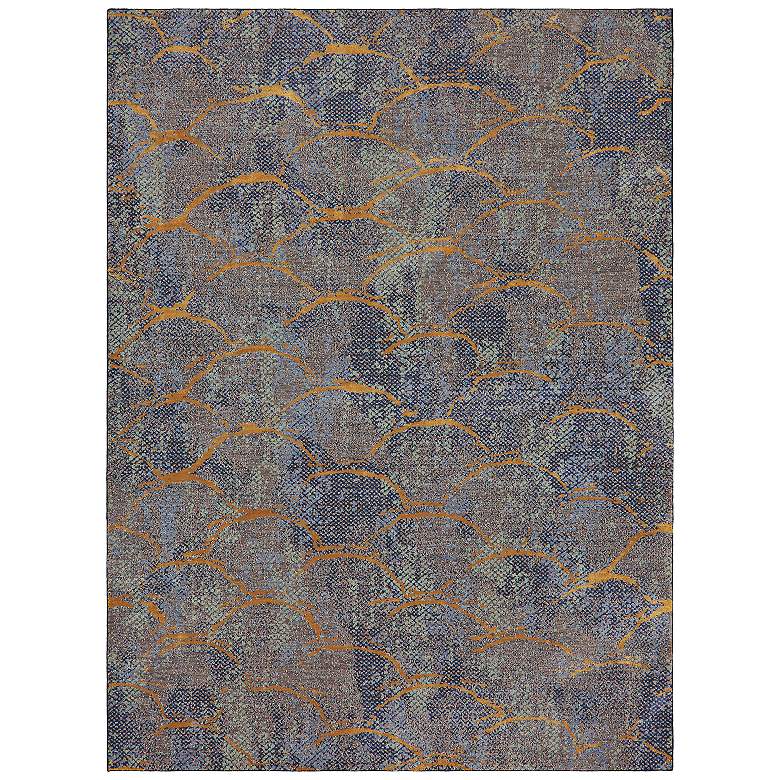 Image 1 Karastan Enigma 90973 5'3"x7'10" Cascade Indigo Area Rug