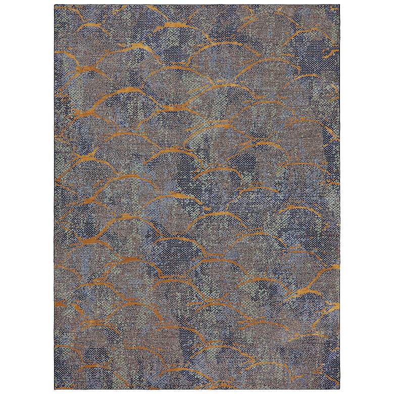 Image 1 Karastan Enigma 90973 5&#39;3 inchx7&#39;10 inch Cascade Indigo Area Rug