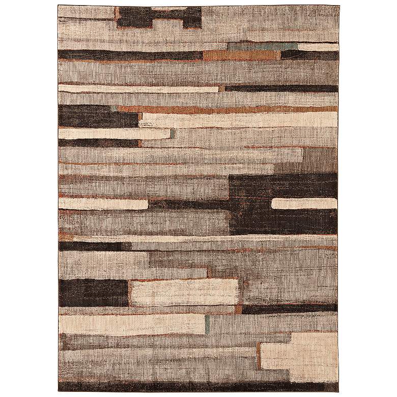 Image 1 Karastan Intrigue 91209 5'3"x7'10" Compose Silver Area Ru