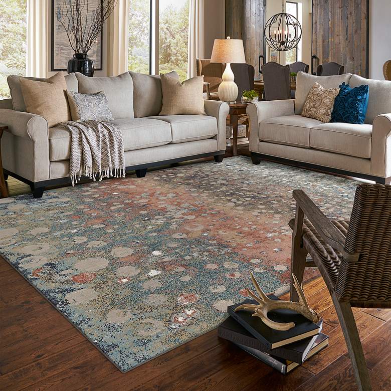 Image 1 Karastan Soiree 91964 5'3"x7'10" Torrent Rose Gold Area R