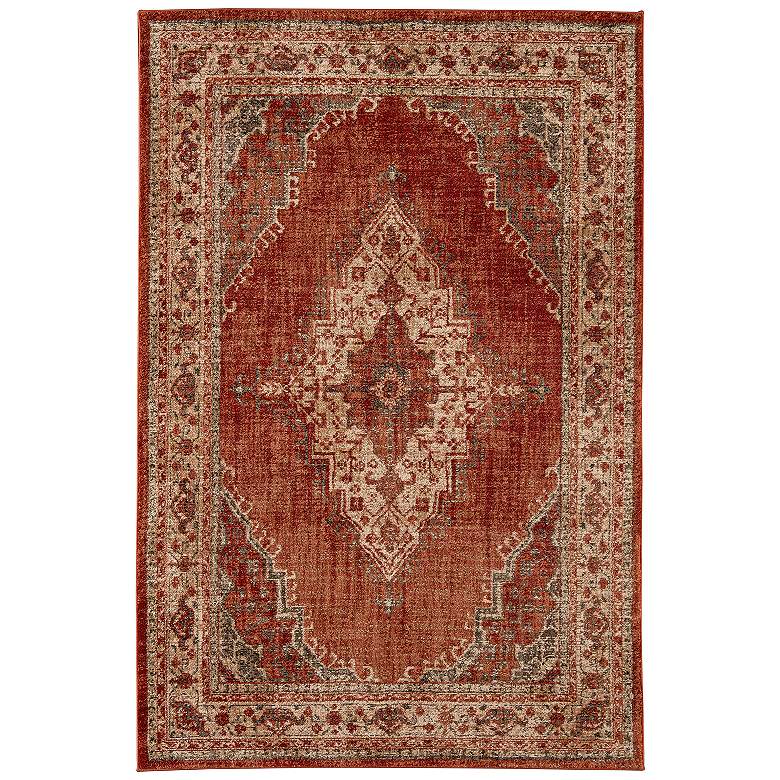 Image 1 Karastan Spice Market 90935 5&#39;3 inchx7&#39;10 inch Red Rug