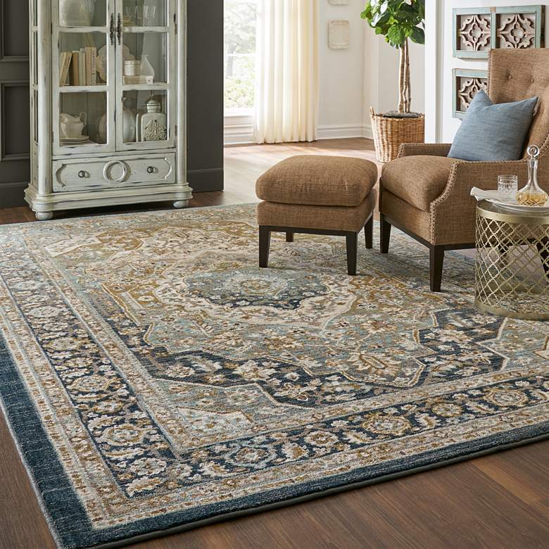 Image 1 Karastan Touchstone 90941 5'3"x7'10" Nore Jadeite Area Ru