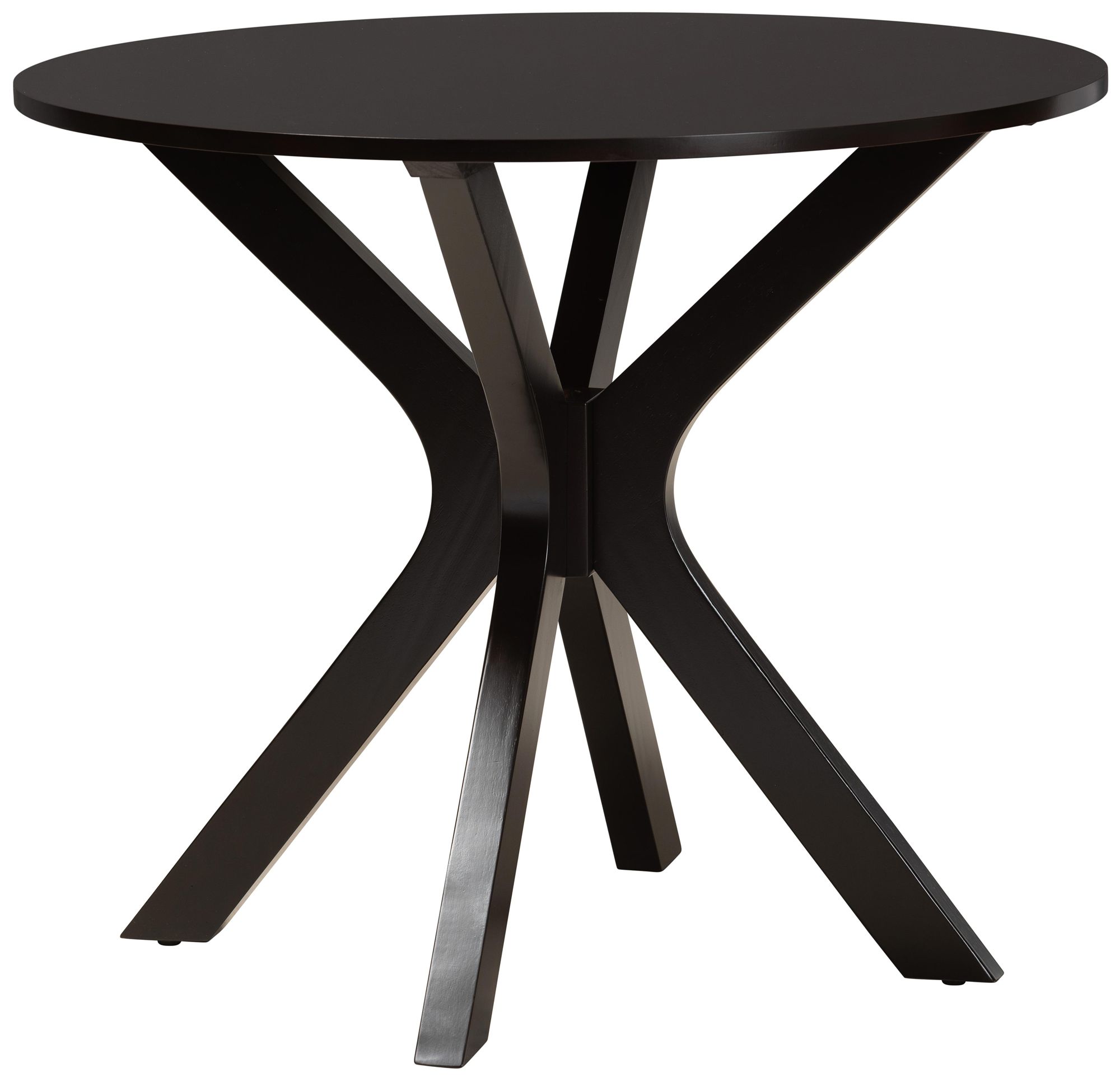 Karel Espresso Brown Wood Beige Fabric 5-Piece Dining Set in scene