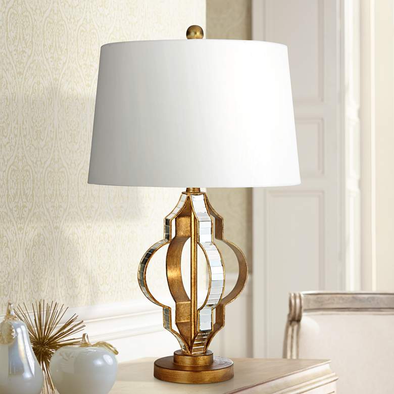 Image 1 Karim Gold and Mirrored Table Lamp