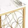 Karin 17" Wide Faux Marble and Gold Side Table