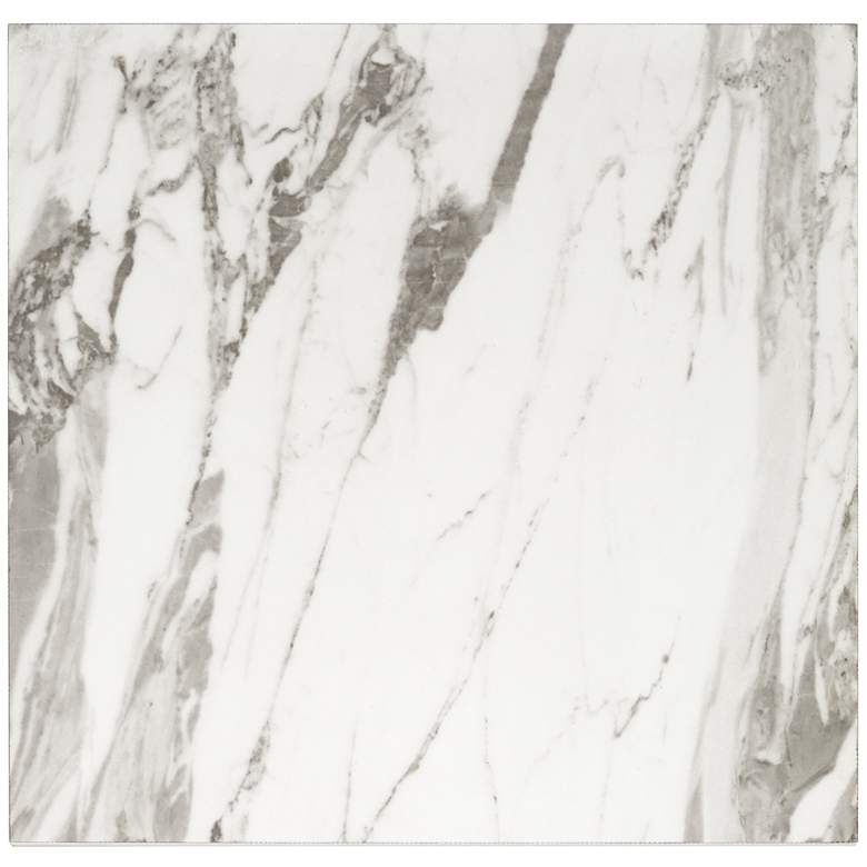 Image 5 Karin 17" Wide Faux Marble and Gold Side Table more views