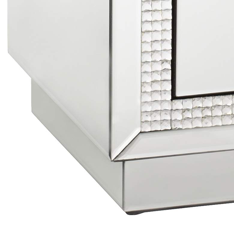 Image 4 Karina 19" Wide 3-Drawer Beaded Mirrored Side Tables Set of 2 more views