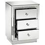 5_Karina 19" Wide 3-Drawer Beaded Mirrored Side Tables Set of 2 more views