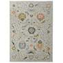 Karina Floral & Botanical Hand Knotted Ivory Area Rug 2' x 3'
